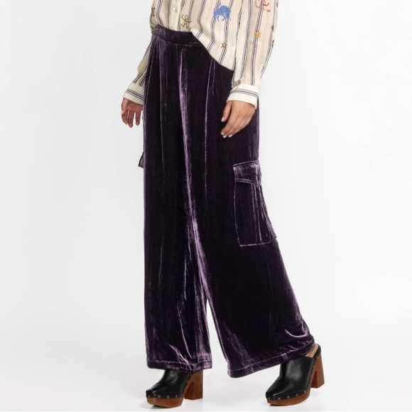 Johnny Was silk cargo pants NEW - Picture 2 of 7